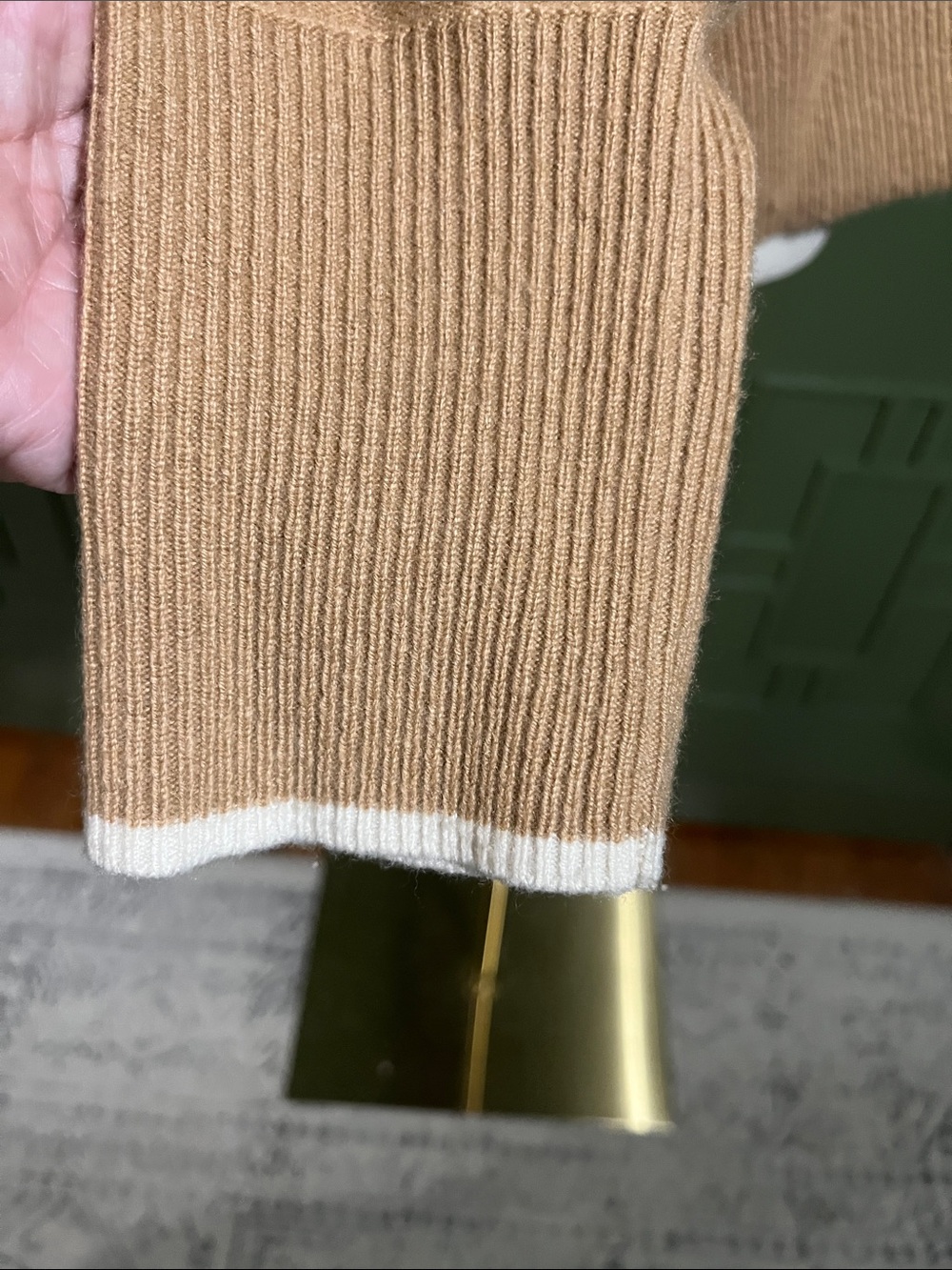 Pilcro Camel Crewneck 100% Cashmere Sweater - Picture 5 of 7